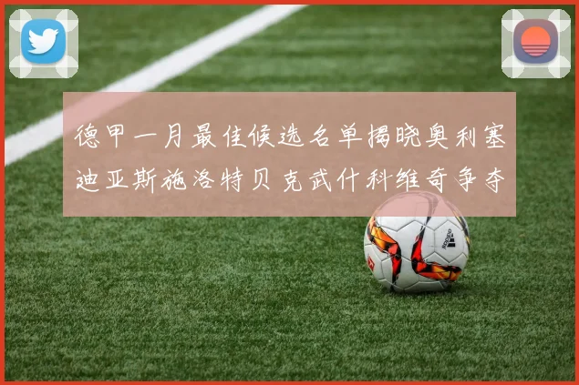 德甲一月最佳候选名单揭晓奥利塞迪亚斯施洛特贝克武什科维奇争夺荣耀